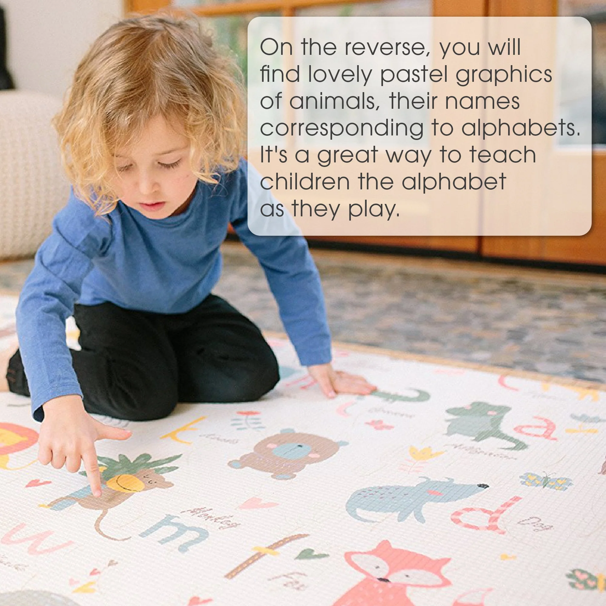 Baby Care Playmat - Zig Zag Black - Medium - Image 10