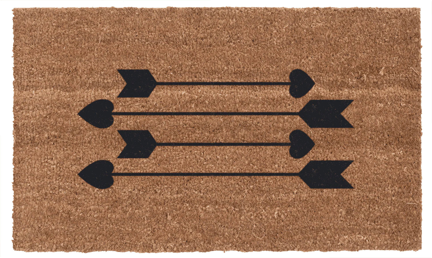 Cupid's Arrows Vinyl Coir Doormat