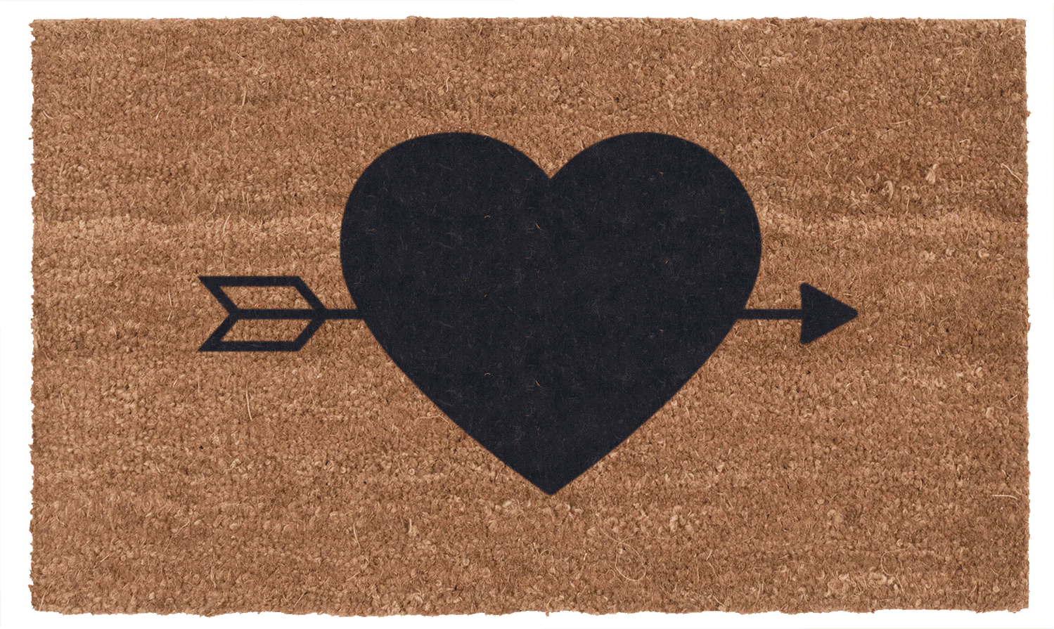 Heart n' Arrow Vinyl Coir Doormat