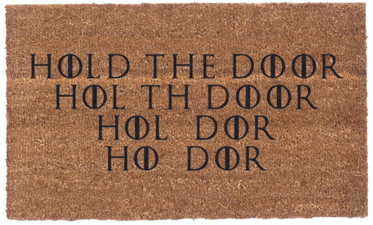 Hold the Door Vinyl Coir Doormat