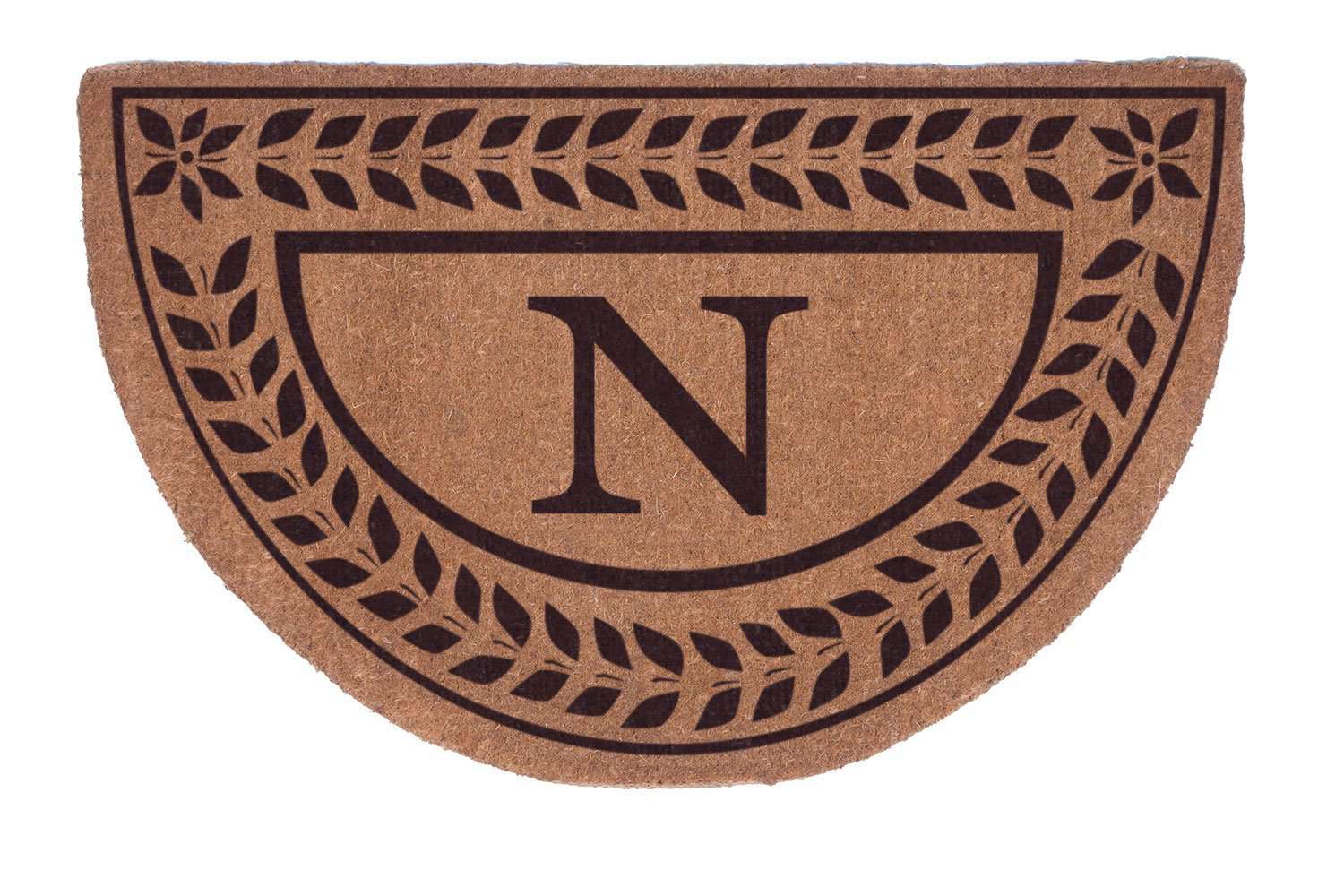 Half Round Leafy Vines Border Personalized Doormats - Image 3
