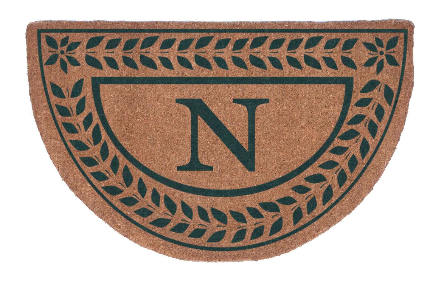 Half Round Leafy Vines Border Personalized Doormats - Image 4