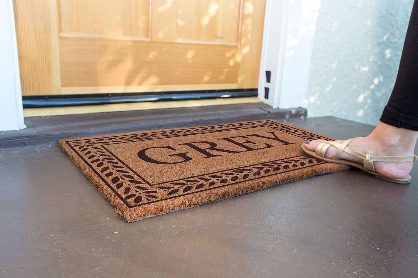 Leafy Vines Border Personalized Doormats - Image 16