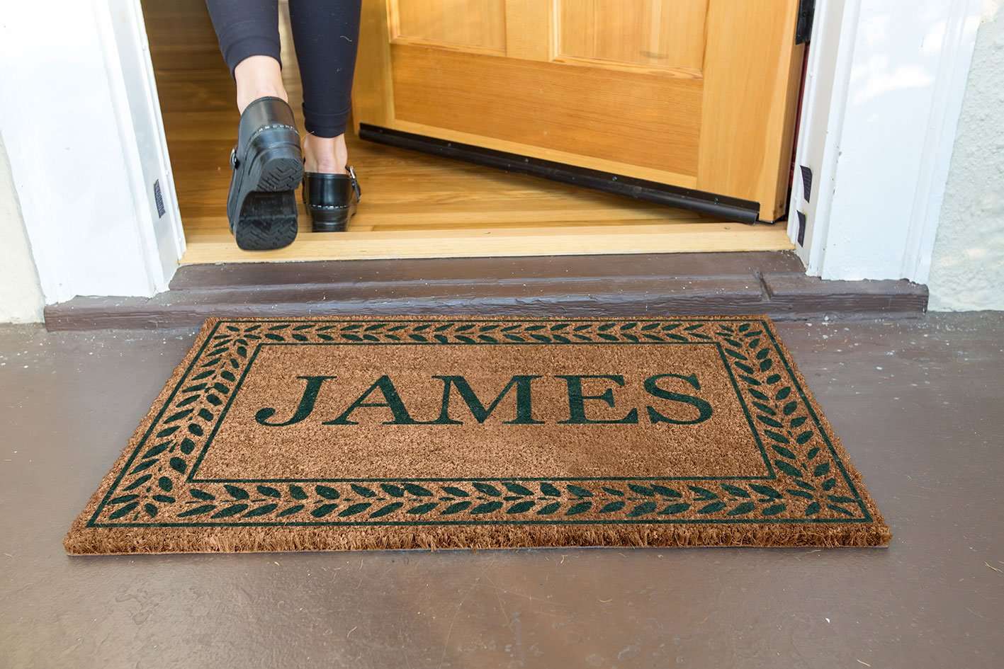 Leafy Vines Border Personalized Doormats - Image 18
