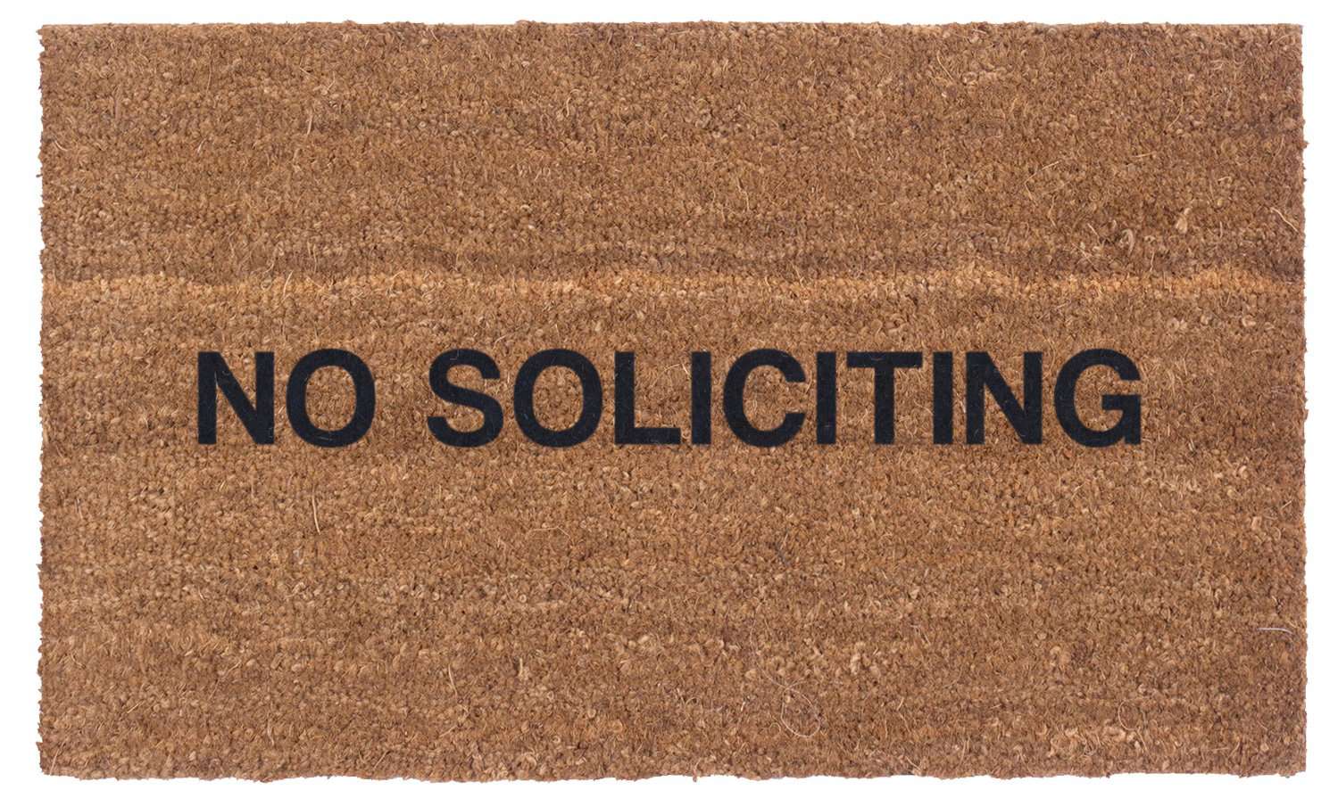 No Soliciting Vinyl Coir Doormat