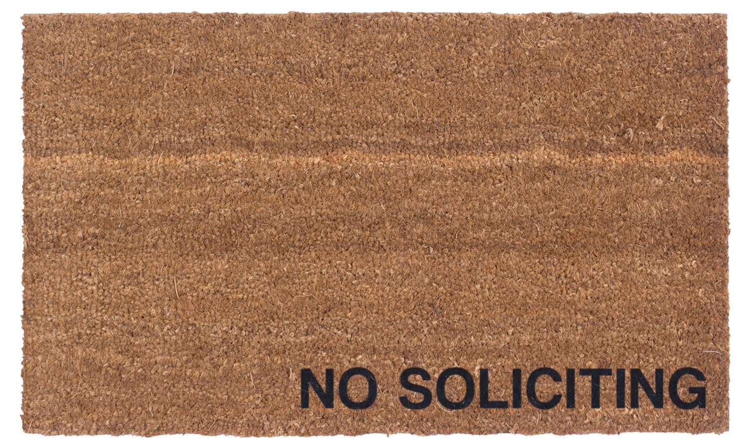 No Soliciting Vinyl Coir Doormat
