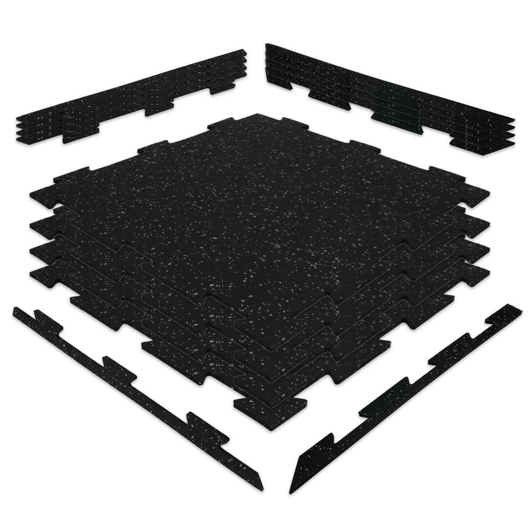 CM Resilient Rubber Gym Tiles 4 Pack for Home Use - Image 7