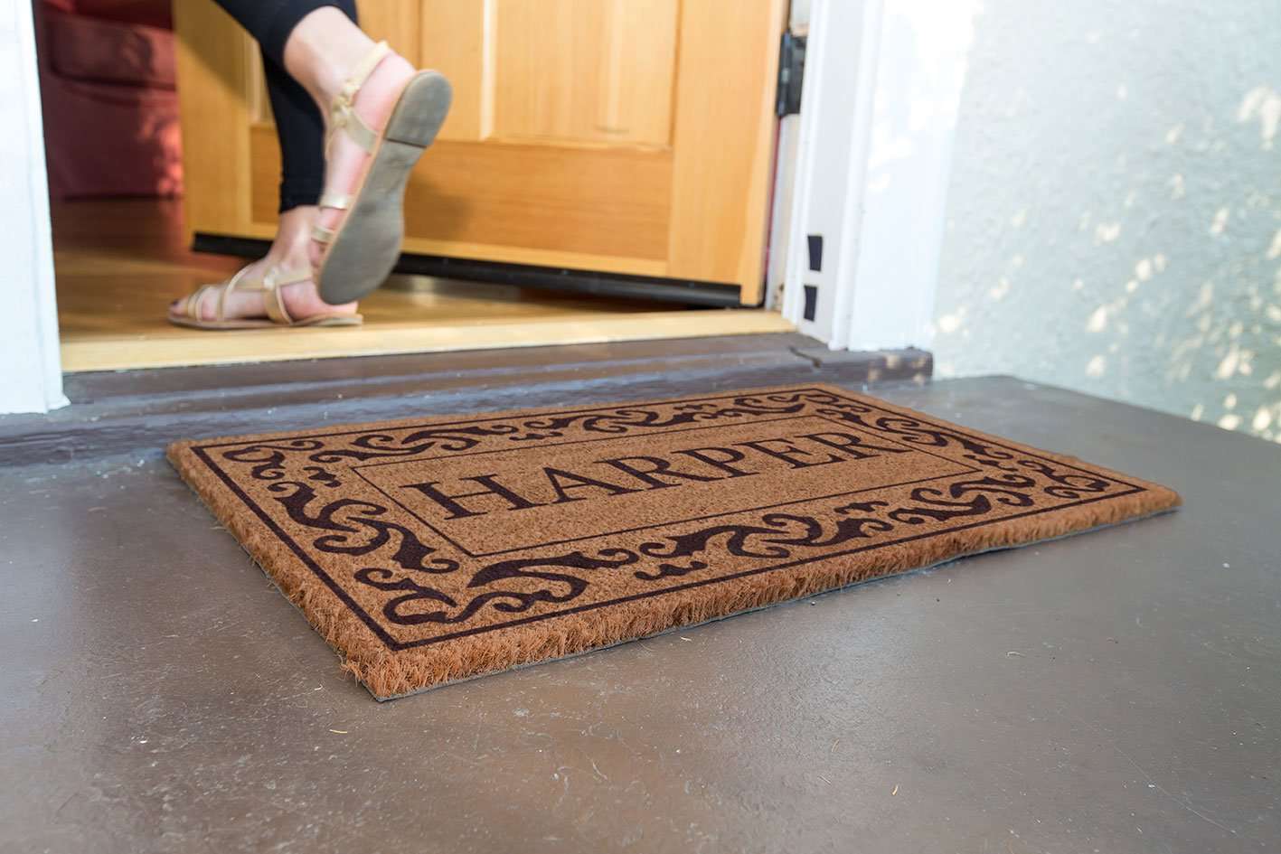 Rolling Scrolls Border Personalized Doormats - Image 13