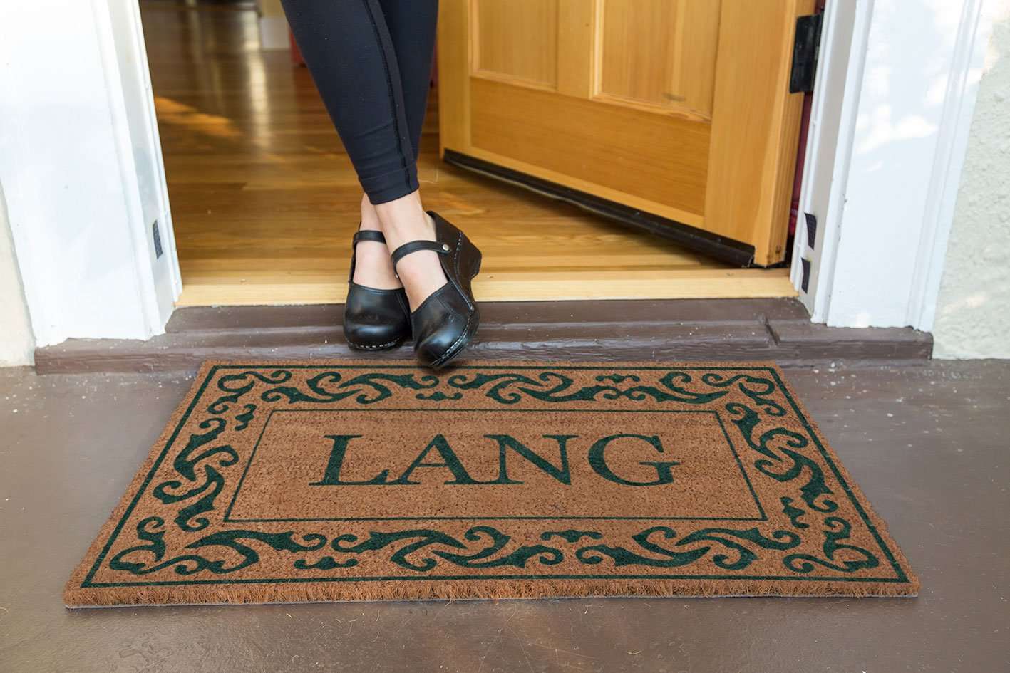 Rolling Scrolls Border Personalized Doormats - Image 15