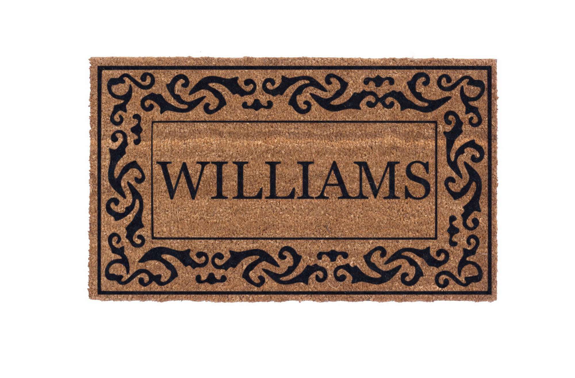 Rolling Scrolls Border Personalized Doormats - Image 19
