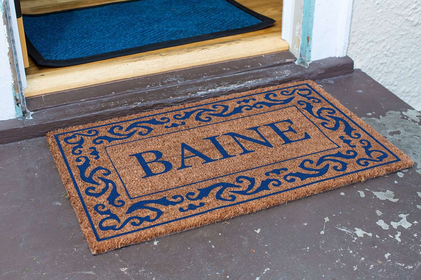 Rolling Scrolls Border Personalized Doormats - Image 21