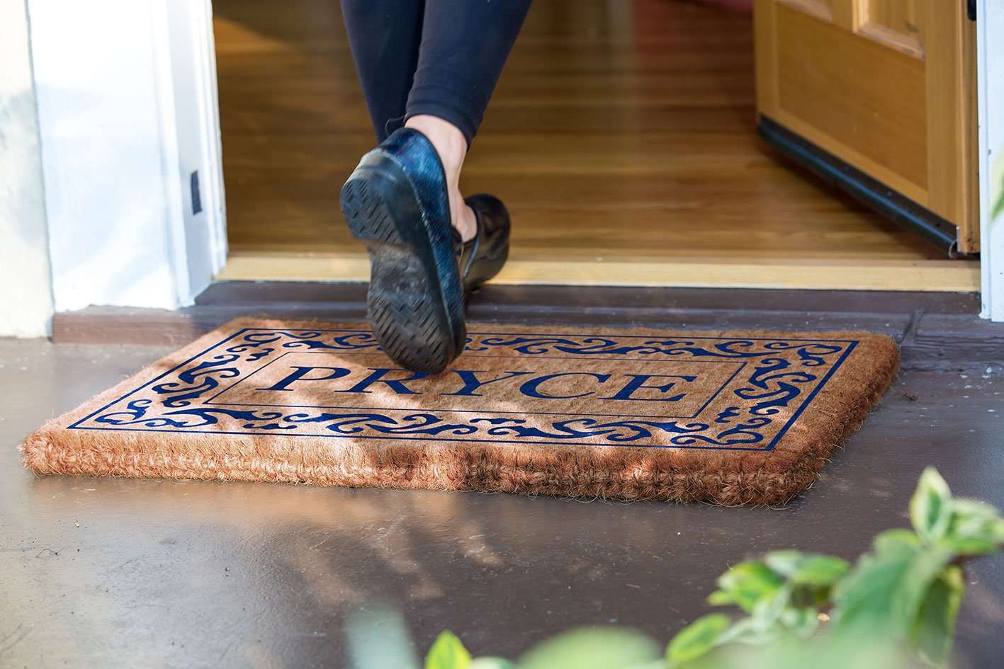 Rolling Scrolls Border Personalized Doormats - Image 4