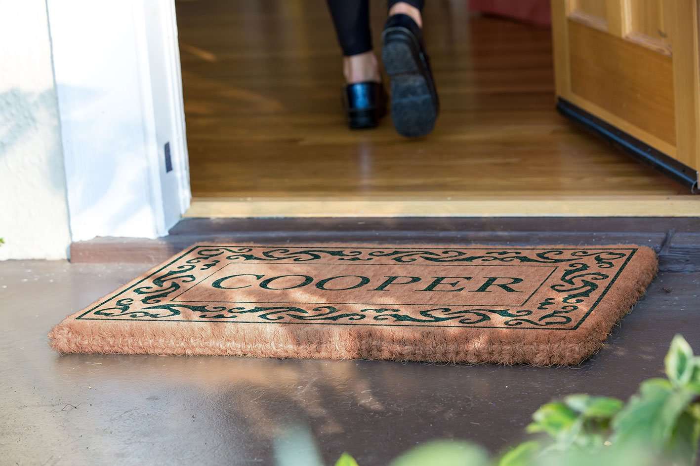 Rolling Scrolls Border Personalized Doormats - Image 9
