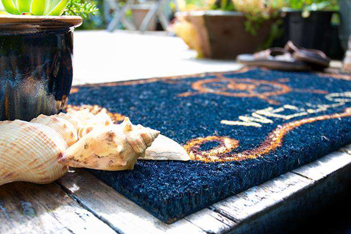 Ships Wheel Welcome Vinyl Coir Doormat - Image 2
