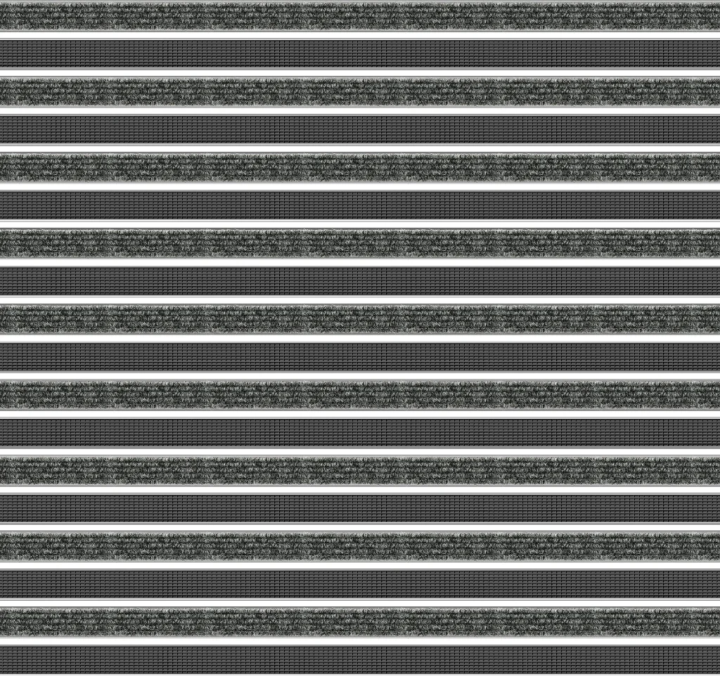 Top Clean Trend Aluminum Entrance Matting - 12mm with Ribbed Carpet & Grooved Rubber - Image 3