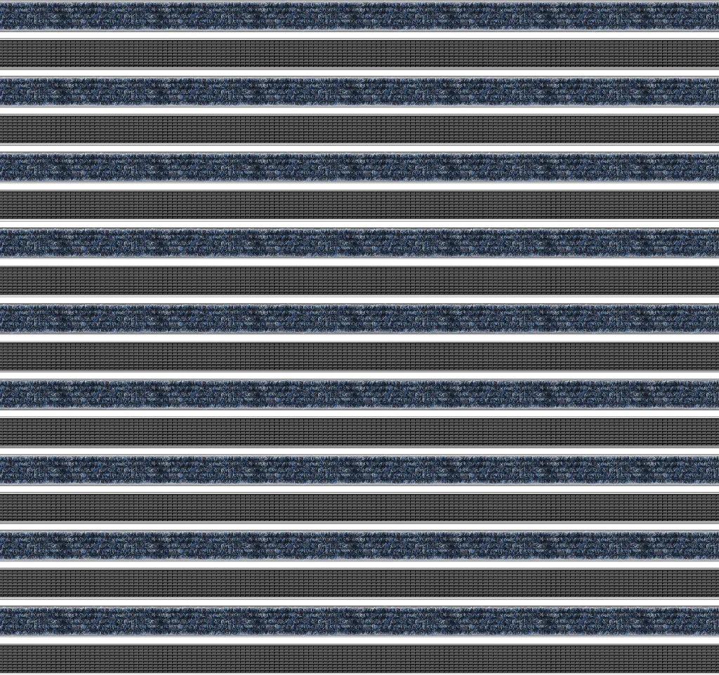 Top Clean Trend Aluminum Entrance Matting - 12mm with Ribbed Carpet & Grooved Rubber - Image 5