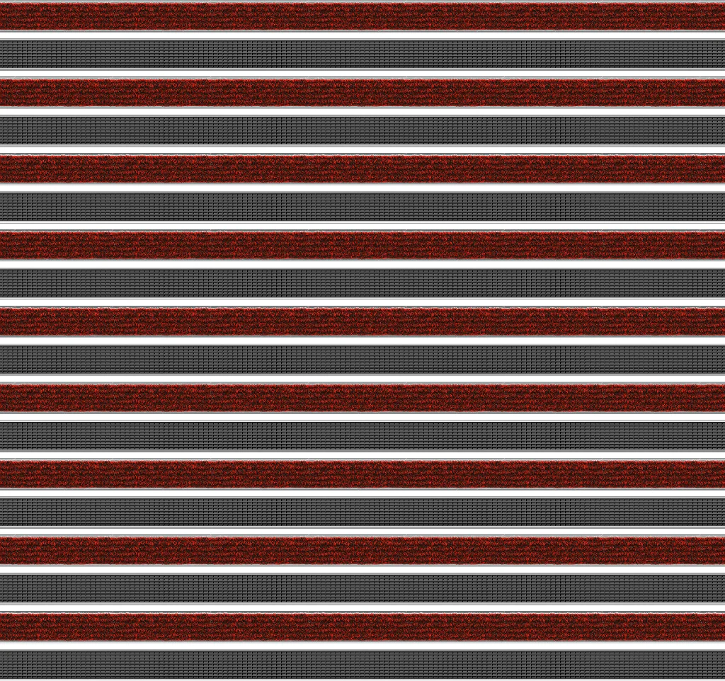 Top Clean Trend Aluminum Entrance Matting - 12mm with Ribbed Carpet & Grooved Rubber - Image 6