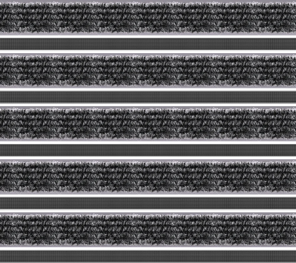 Top Clean Trend Aluminum Entrance Matting - 12mm with Ribbed Carpet & Grooved Rubber - Image 7