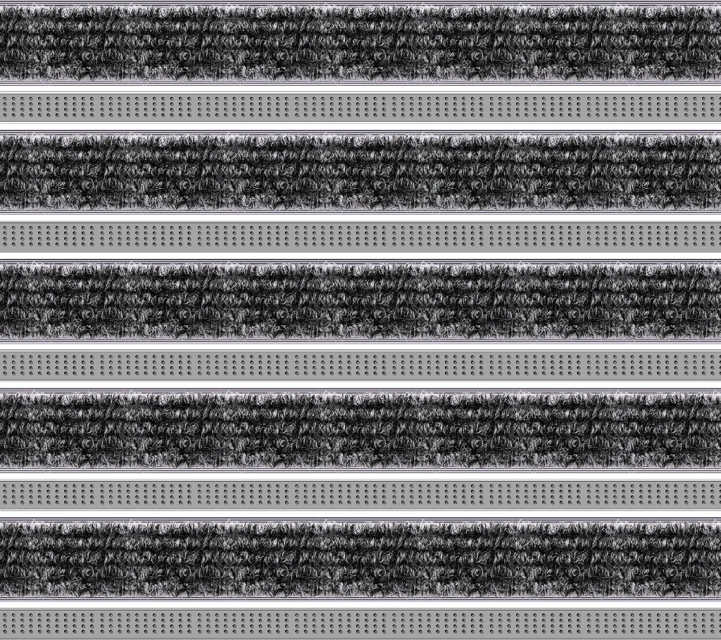 Top Clean Trend Aluminum Entrance Matting - 12mm with Ribbed Carpet & Cassette Brush - Image 14