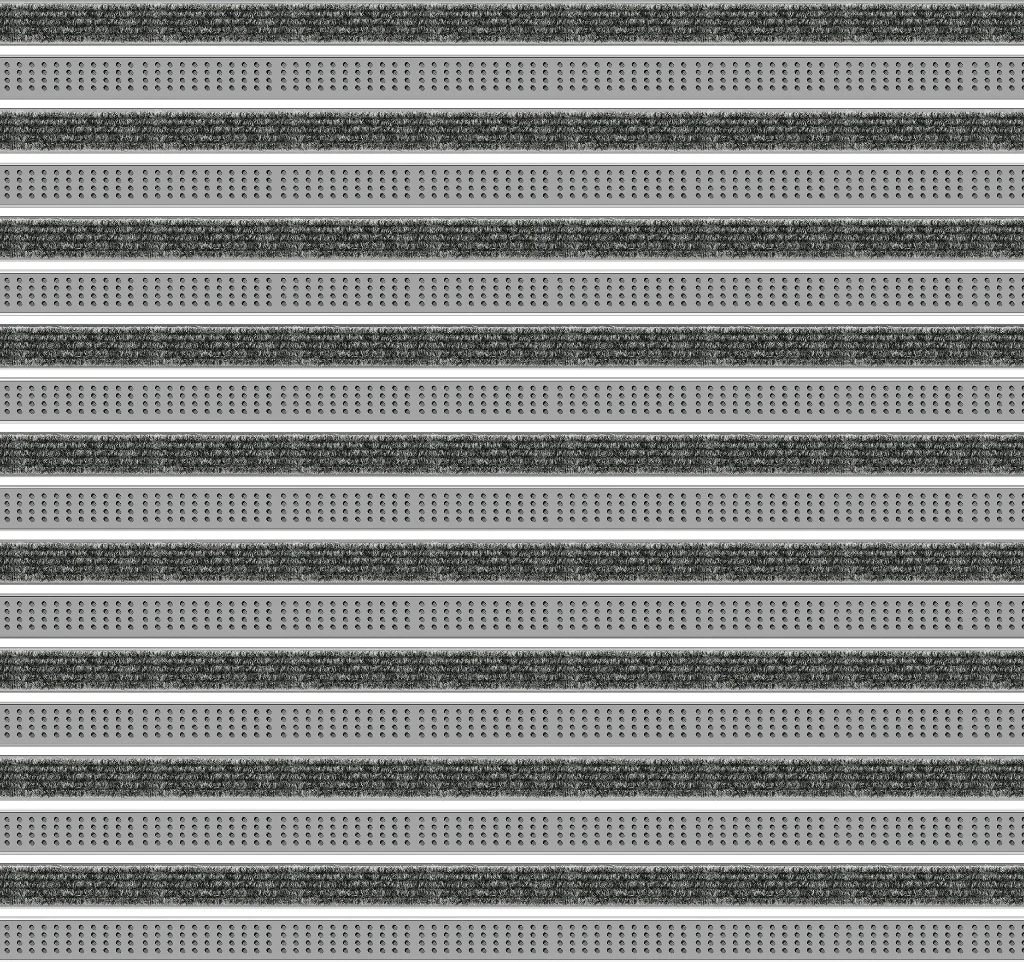 Top Clean Trend Aluminum Entrance Matting - 12mm with Ribbed Carpet & Cassette Brush - Image 6