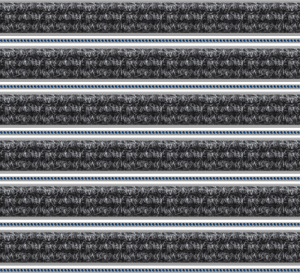 Top Clean Trend Aluminum Entrance Matting - 17mm with Ribbed Carpet & Brush Strip - Image 10
