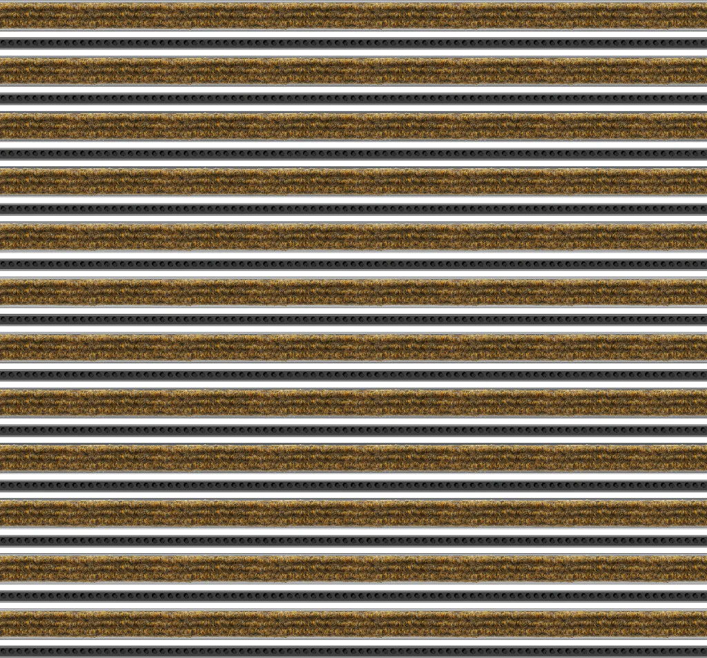 Top Clean Trend Aluminum Entrance Matting - 17mm with Ribbed Carpet & Brush Strip - Image 11