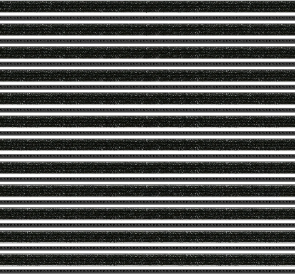 Top Clean Trend Aluminum Entrance Matting - 17mm with Ribbed Carpet & Brush Strip - Image 3