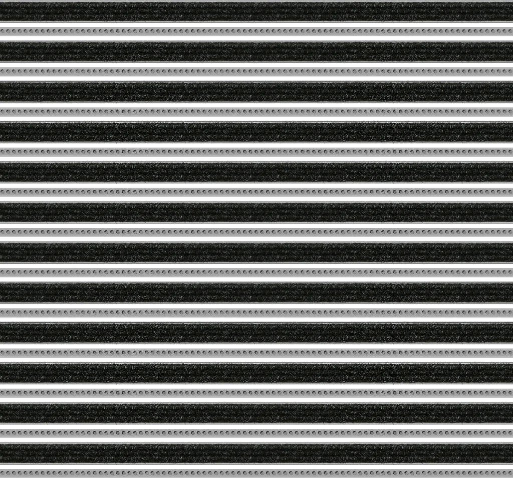 Top Clean Trend Aluminum Entrance Matting - 17mm with Ribbed Carpet & Brush Strip - Image 4