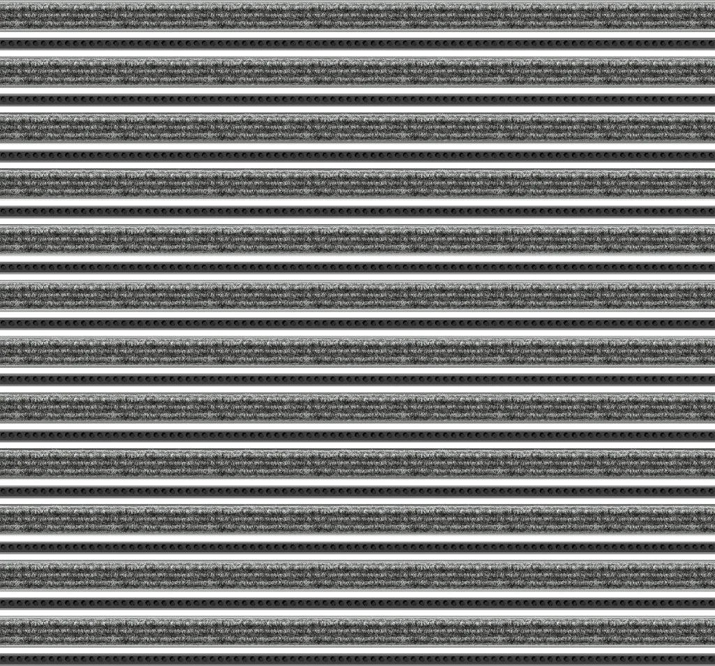Top Clean Trend Aluminum Entrance Matting - 17mm with Ribbed Carpet & Brush Strip - Image 5