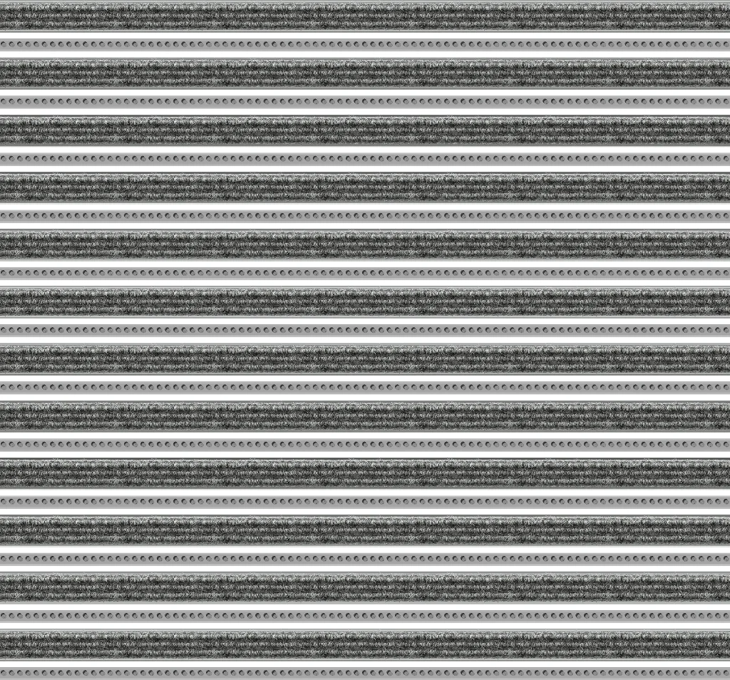 Top Clean Trend Aluminum Entrance Matting - 17mm with Ribbed Carpet & Brush Strip - Image 6