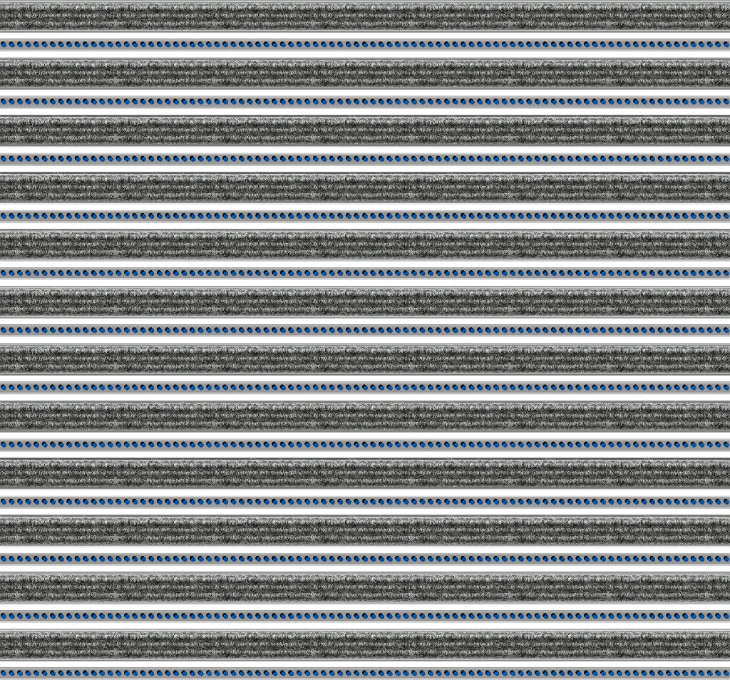 Top Clean Trend Aluminum Entrance Matting - 17mm with Ribbed Carpet & Brush Strip - Image 7