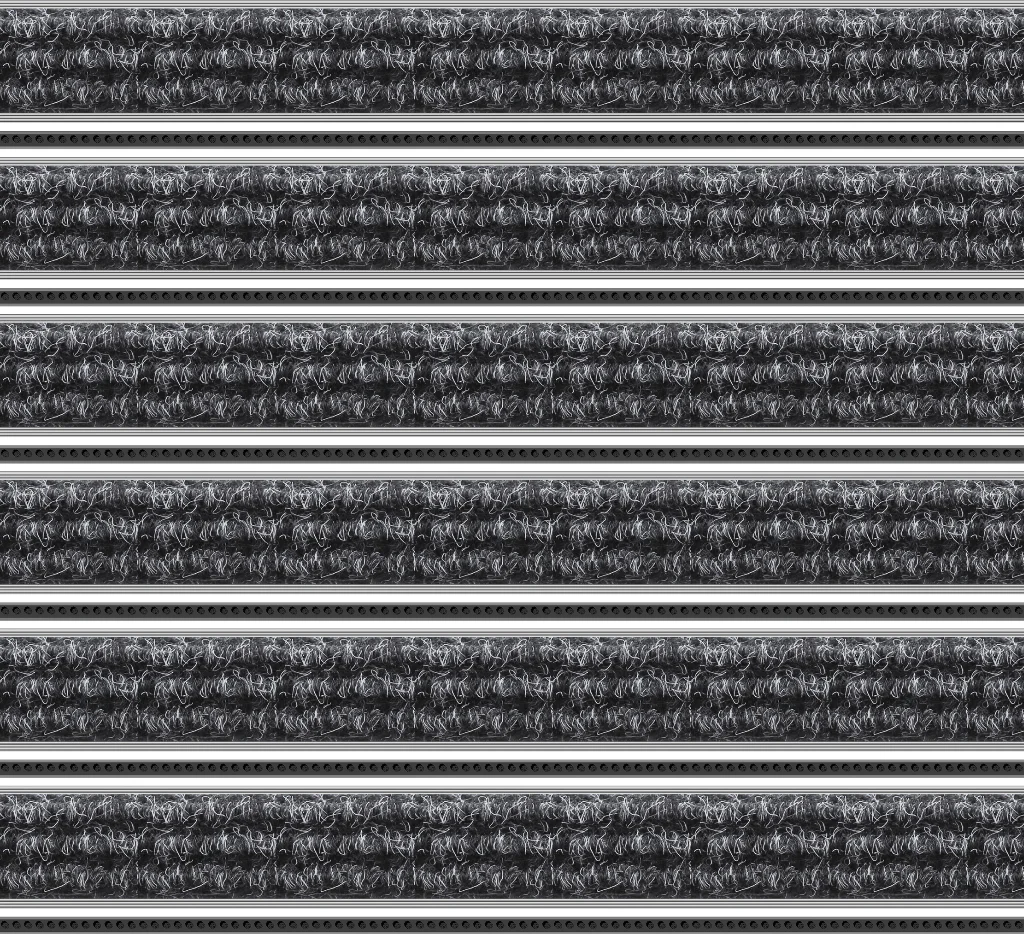 Top Clean Trend Aluminum Entrance Matting - 17mm with Ribbed Carpet & Brush Strip - Image 8