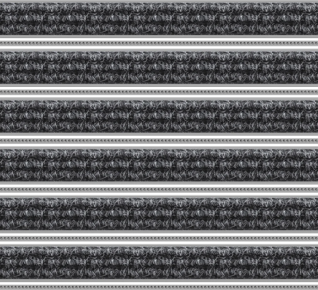 Top Clean Trend Aluminum Entrance Matting - 17mm with Ribbed Carpet & Brush Strip - Image 9