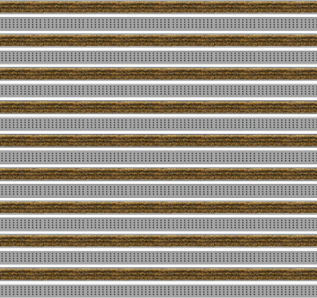 Top Clean Trend Aluminum Entrance Matting - 17mm with Ribbed Carpet & Cassette Brush - Image 10