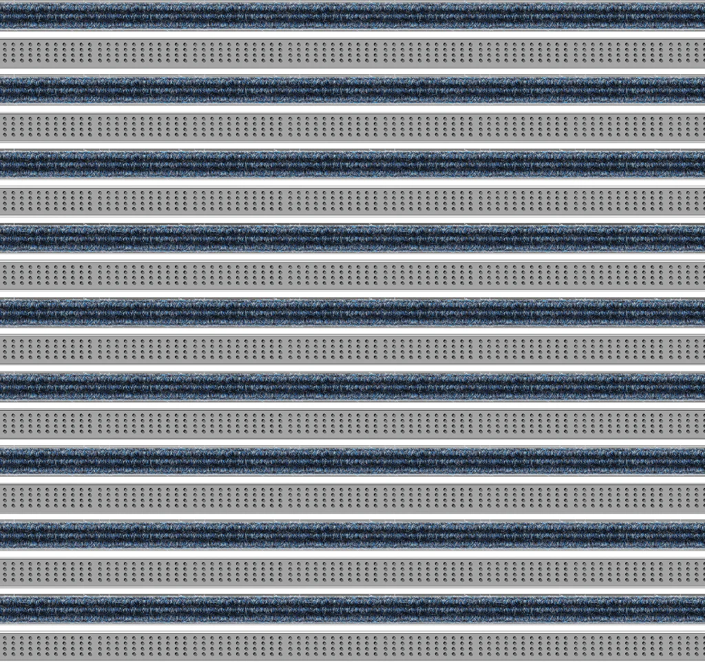 Top Clean Trend Aluminum Entrance Matting - 17mm with Ribbed Carpet & Cassette Brush - Image 12