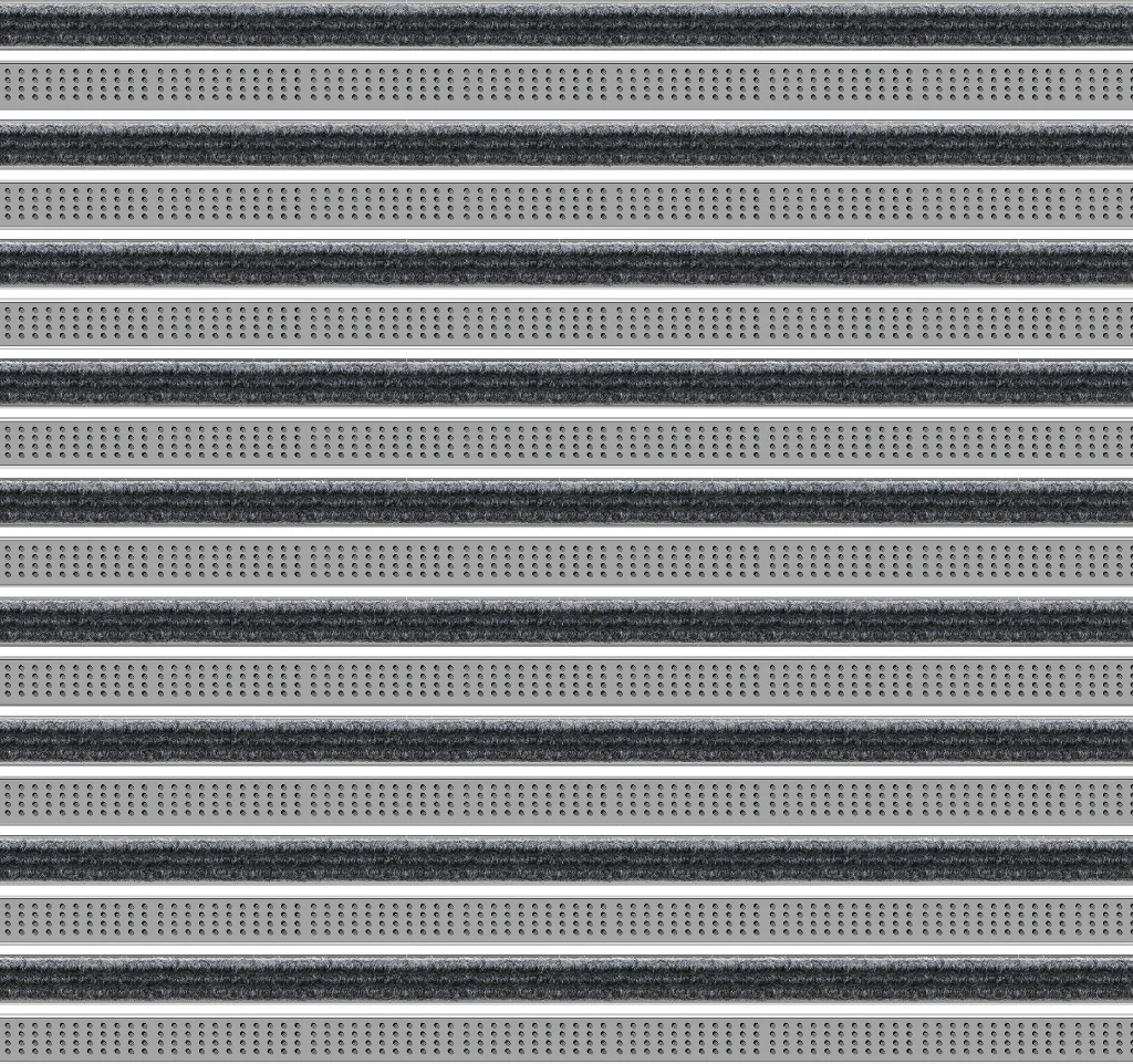 Top Clean Trend Aluminum Entrance Matting - 17mm with Ribbed Carpet & Cassette Brush - Image 24