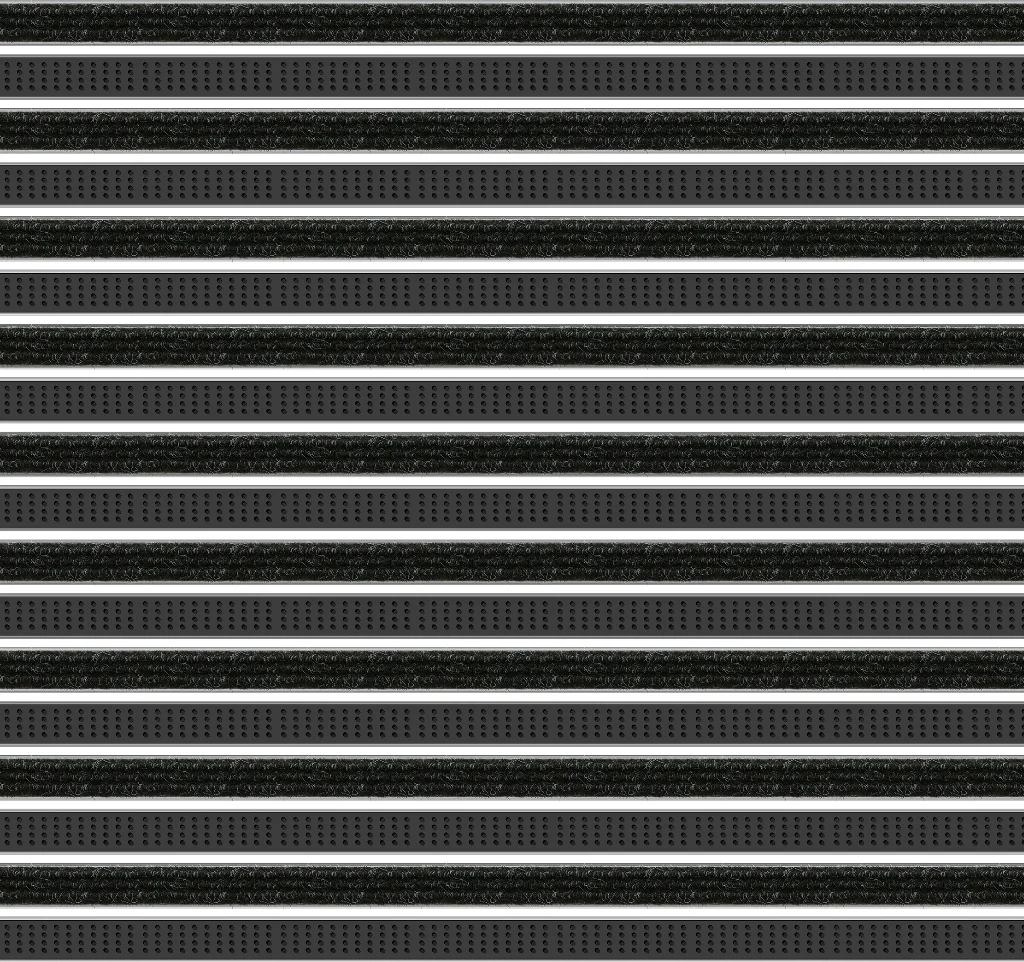 Top Clean Trend Aluminum Entrance Matting - 17mm with Ribbed Carpet & Cassette Brush - Image 3
