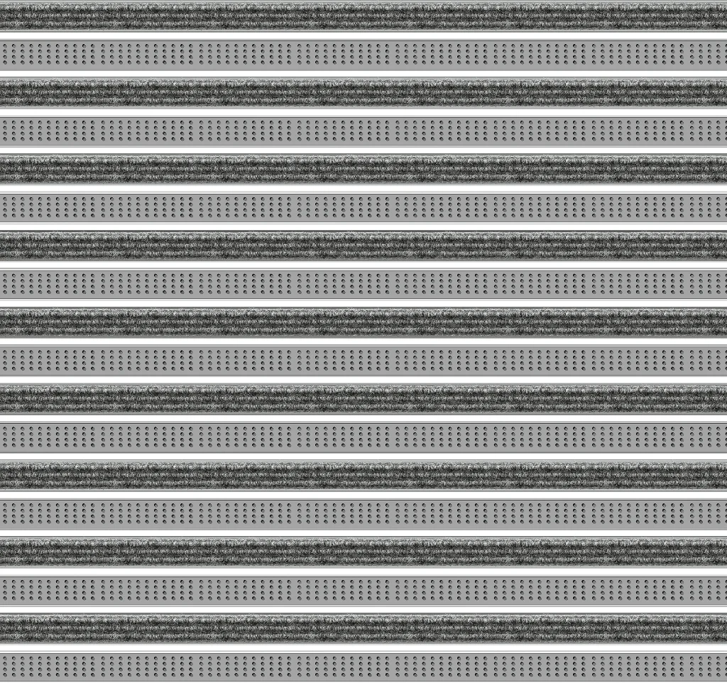 Top Clean Trend Aluminum Entrance Matting - 17mm with Ribbed Carpet & Cassette Brush - Image 6