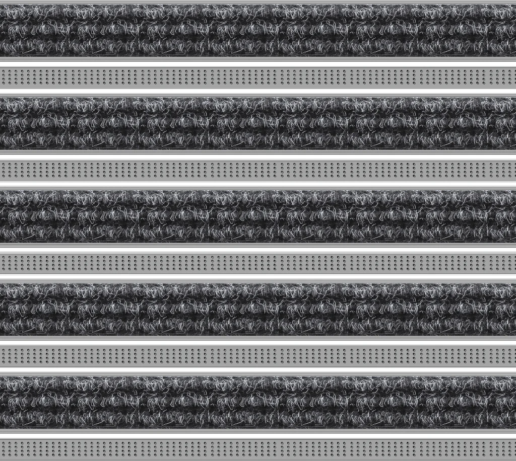 Top Clean Trend Aluminum Entrance Matting - 17mm with Ribbed Carpet & Cassette Brush - Image 8