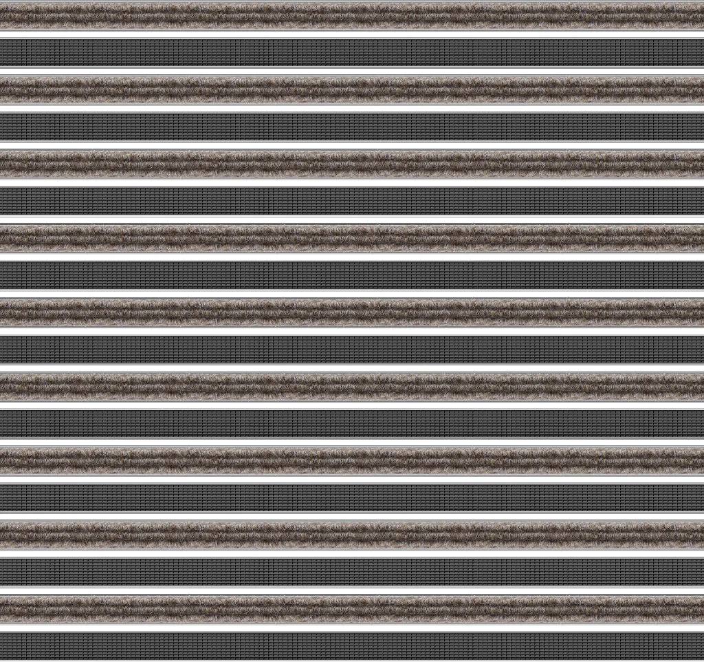 Top Clean Trend Aluminum Entrance Matting - 17mm with Ribbed Carpet & Grooved Rubber - Image 11