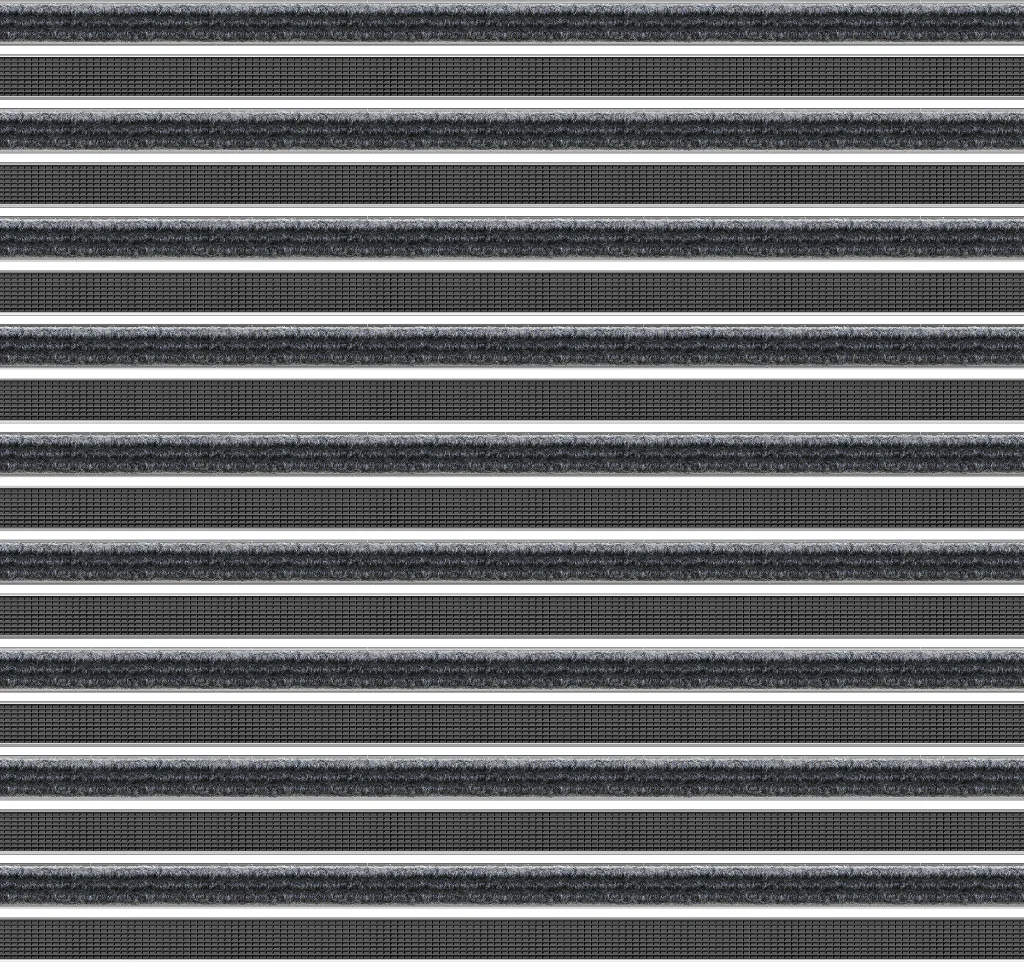 Top Clean Trend Aluminum Entrance Matting - 17mm with Ribbed Carpet & Grooved Rubber - Image 13