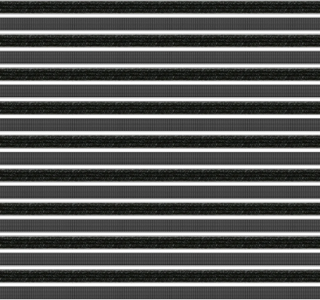 Top Clean Trend Aluminum Entrance Matting - 17mm with Ribbed Carpet & Grooved Rubber - Image 3