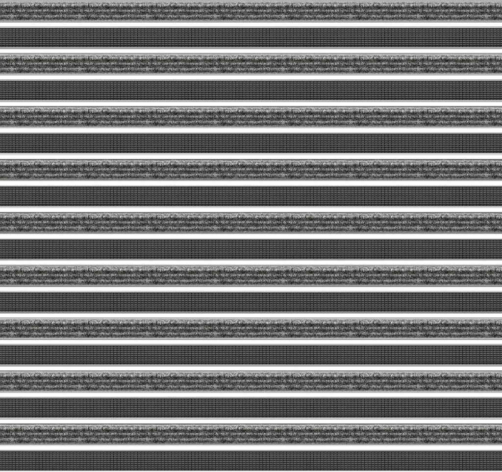 Top Clean Trend Aluminum Entrance Matting - 17mm with Ribbed Carpet & Grooved Rubber - Image 4