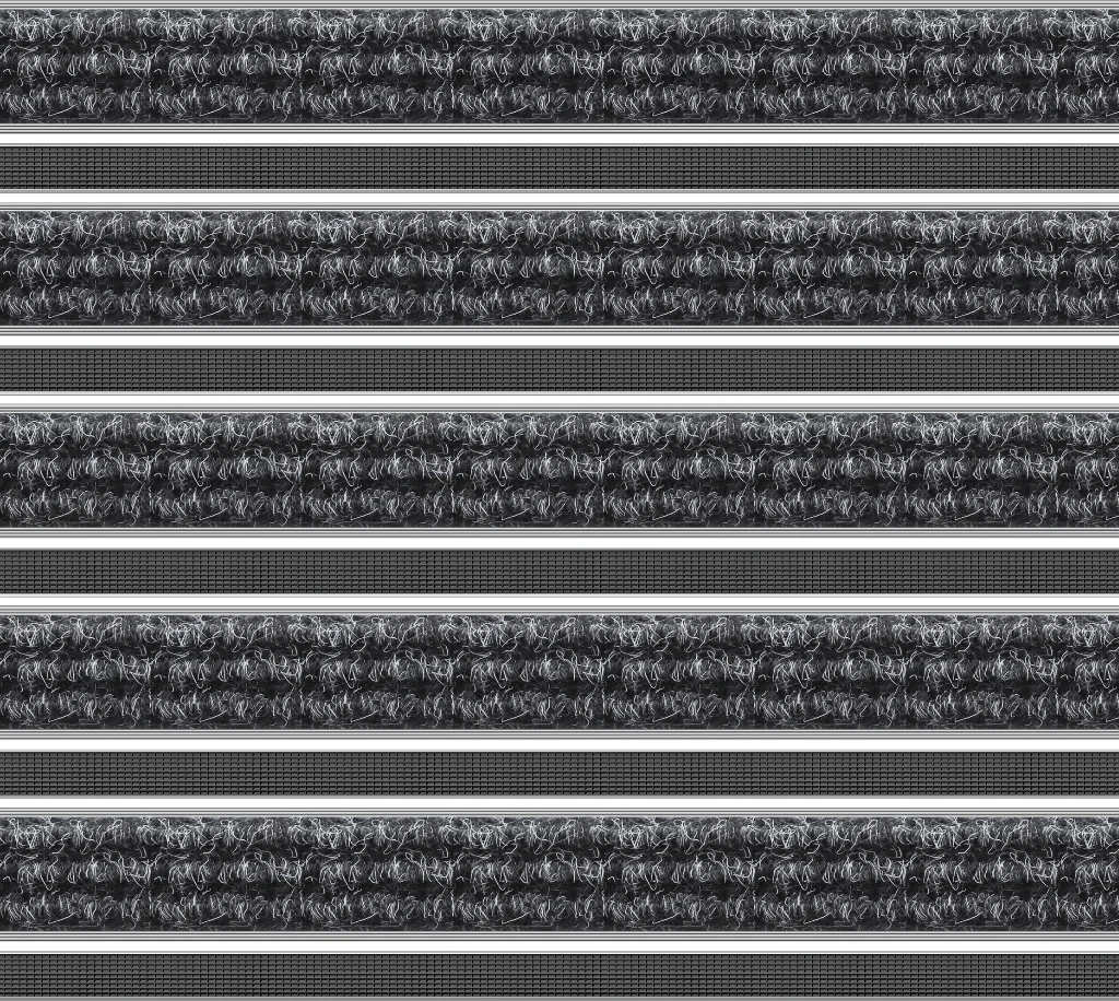 Top Clean Trend Aluminum Entrance Matting - 17mm with Ribbed Carpet & Grooved Rubber - Image 5