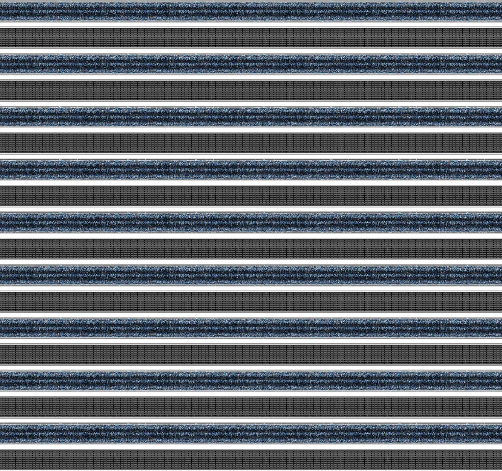 Top Clean Trend Aluminum Entrance Matting - 17mm with Ribbed Carpet & Grooved Rubber - Image 7