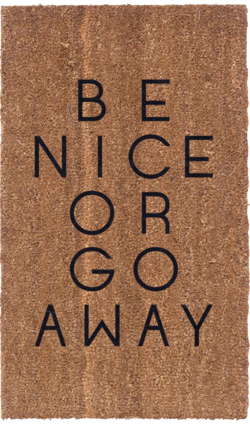 Be Nice Or Go Away Vinyl Coir Doormat - Image 2