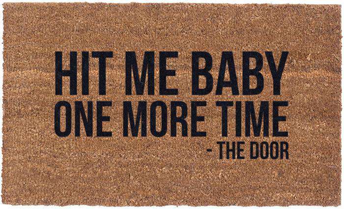 Hit Me Baby Vinyl Coir Doormat