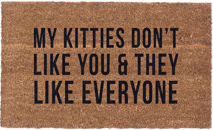 Vinyl Back - Kitties Don't Like You - Coir Doormat