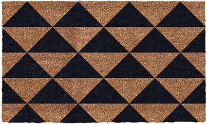 Triangles Vinyl Coir Doormat