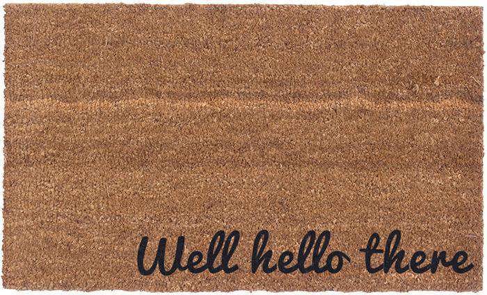 Well Hello There Vinyl Coir Doormat